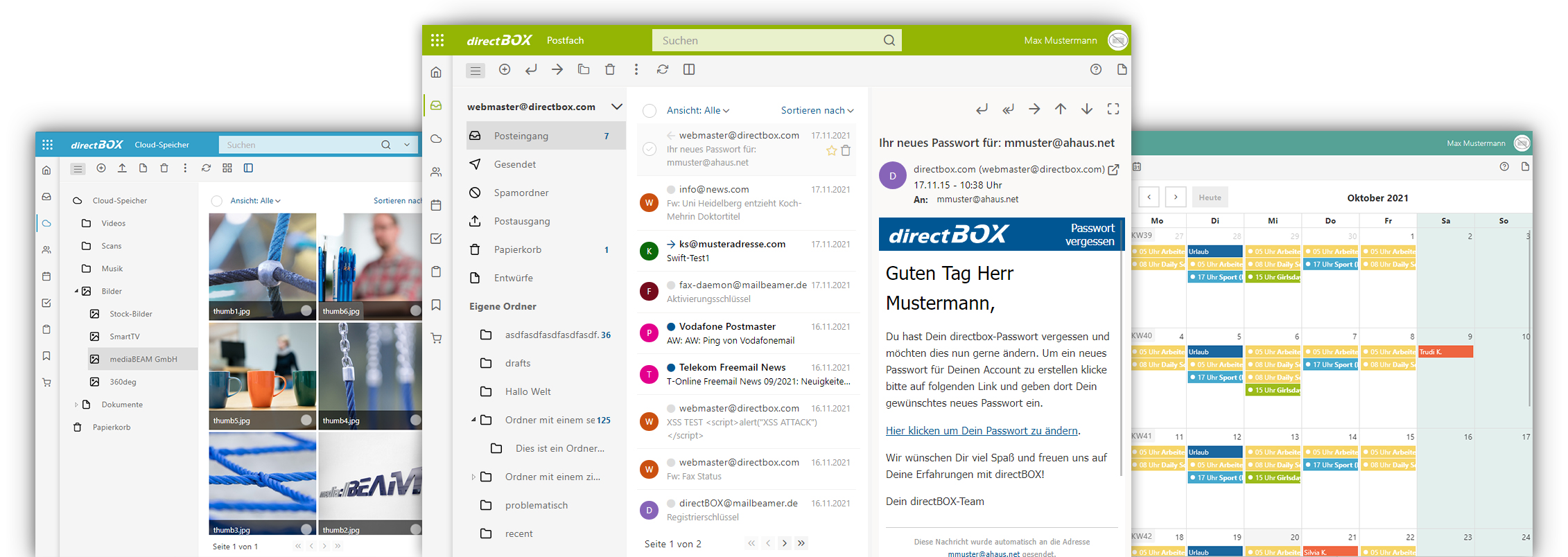 directBOX – Cloud-Speicher, E-Mail & Kalender